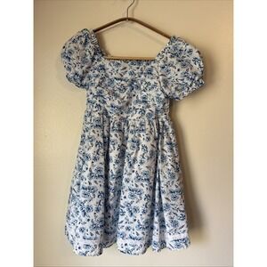 JOIE Girls' Floral A Line Dress Puff Sleeves Sundress Party Church Size 8 Lined